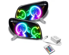 Oracle Lighting Pre-Assembled Halo Headlights (Non-HID Black) ColorSHIFT w/ Simple Controller SMD HL Toyota 4-Runner 2003-2005