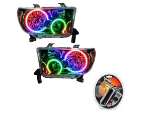 Oracle Lighting Pre-Assembled LED Halo Headlights (Black Housing) ColorSHIFT w/ RF Controller SMD HL  Toyota Tundra 2007-2011