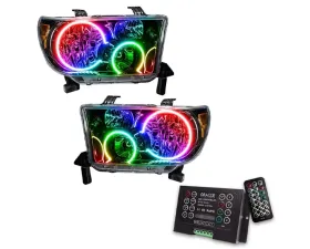 Oracle Lighting Pre-Assembled LED Halo Headlights (Black Housing) ColorSHIFT w/ 2.0 Controller SMD HL  Toyota Tundra 2007-2011