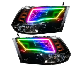 Oracle Lighting Pre-Assembled Headlights (Black Housing) ColorSHIFT w/o Controller SMD HL Ram 1500 Sport 2009-2017