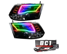 Oracle Lighting Pre-Assembled Headlights (Black Housing) ColorSHIFT w/ BC1 Controller SMD Ram 1500 Sport 2009-2017