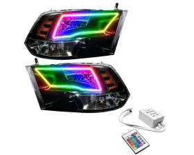 Oracle Lighting Pre-Assembled Headlights (Black Housing) ColorSHIFT w/ Simple Controller SMD HL Ram Sport 2009-2017