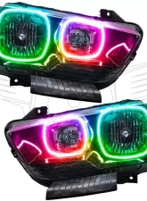 Oracle Lighting Pre-Assembled Halo Headlights (Non-HID - Black) ColorSHIFT w/o Controller SMD HL Dodge Charger 2011-2014                                     - 7123-334 - Image 5