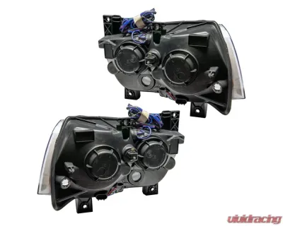 Oracle Lighting Pre-Assembled Halo Headlights (Non-HID - Black) ColorSHIFT w/ Simple Controller SMD HL Dodge Charger 2011-2014 - 7123-504