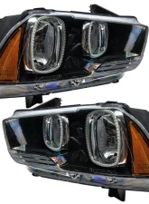 Oracle Lighting Pre-Assembled Halo Headlights (Non-HID - Black) ColorSHIFT w/ Simple Controller SMD HL Dodge Charger 2011-2014                                     - 7123-504 - Image 3