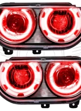 Oracle Lighting Pre-Assembled Headlights (HID Style) Red Color SMD HL Dodge Challenger 2008-2014                                     - 7132-003 - Image 4