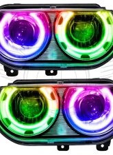 Oracle Lighting Pre-Assembled Headlights (HID Style) ColorSHIFT w/ Simple Controller SMD HL Dodge Challenger 2008-2014                                     - 7132-504 - Image 4