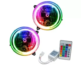 Oracle Lighting Pre-Assembled Halo Headlights ColorSHIFT w/ Simple Controller SMD HL Jeep Liberty 2002-2004