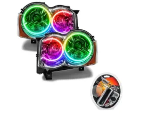 Oracle Lighting Pre-Assembled LED Halo Headlights (HID Style) ColorSHIFT SMD HL Jeep Grand Cherokee 2008-2010