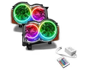 Oracle Lighting Pre-Assembled LED Halo Headlights (HID Style) ColorSHIFT w/ Simple Controller SMD HL Jeep Grand Cherokee 2008-2010