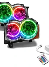 Oracle Lighting Pre-Assembled LED Halo Headlights (HID Style) ColorSHIFT w/ Simple Controller SMD HL Jeep Grand Cherokee 2008-2010                                     - 7139-504 - Image 5