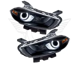 Oracle Lighting Pre-Assembled Headlights (HID Style - Black Housing) White Color SMD HL Dodge Dart 2013-2016
