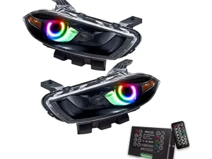Oracle Lighting Pre-Assembled Headlights (HID Style - Black Housing) ColorSHIFT w/ 2.0 Controller SMD HL Dodge Dart 2013-2016 - 7142-333 - Image 5