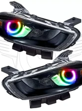 Oracle Lighting Pre-Assembled Headlights (HID Style - Black Housing) ColorSHIFT w/o Controller SMD HL Dodge Dart 2013-2016                                     - 7142-334 - Image 5