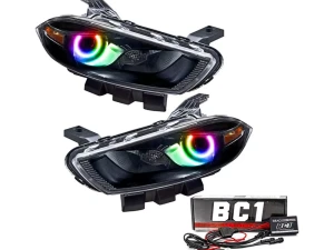 Oracle Lighting Pre-Assembled Headlights (HID Style - Black Housing) ColorSHIFT w/ BC1 Controller SMD HL Dodge Dart 2013-2016 - 7142-335 - Image 3