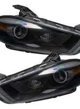 Oracle Lighting Pre-Assembled Headlights (HID Style - Black Housing) ColorSHIFT w/ Simple Controller SMD HL Dodge Dart 2013-2016                                     - 7142-504 - Image 2