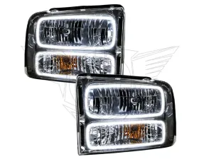 Oracle Lighting Pre-Assembled Halo Headlights (Chrome Housing) White Color SMD HL Ford Excursion 2005