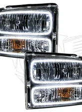 Oracle Lighting Pre-Assembled Halo Headlights (Chrome Housing) White Color SMD HL Ford Excursion 2005                                     - 7146-001 - Image 5
