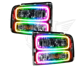Oracle Lighting Pre-Assembled Halo Headlights (Chrome Housing) ColorSHIFT w/o Controller SMD HL Ford Excursion 2005