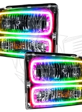 Oracle Lighting Pre-Assembled Halo Headlights (Chrome Housing) ColorSHIFT w/o Controller SMD HL Ford Excursion 2005                                     - 7146-334 - Image 5