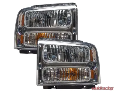 Oracle Lighting Pre-Assembled Halo Headlights (Chrome Housing) ColorSHIFT w/ 2.0 Controller SMD HL Ford Excursion 2005 - 7146-333