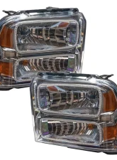 Oracle Lighting Pre-Assembled Halo Headlights (Chrome Housing) ColorSHIFT w/ 2.0 Controller SMD HL Ford Excursion 2005                                     - 7146-333 - Image 3