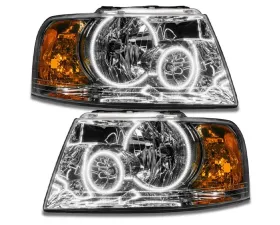 Oracle Lighting Pre-Assembled LED Halo Headlights (Chrome Housing) White Color SMD HL Ford Expedition 2003-2006