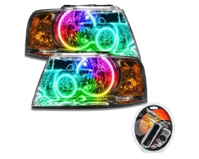 Oracle Lighting Pre-Assembled LED Halo Headlights (Chrome Housing) ColorSHIFT SMD HL Ford Expedition 2003-2006
