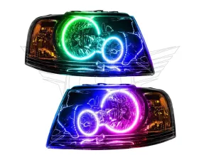 Oracle Lighting Pre-Assembled LED Halo Headlights (Black Housing) ColorSHIFT SMD HL Ford Expedition 2003-2006
