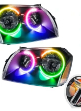 Oracle Lighting Pre-Assembled Halo Headlights (Black Housing) ColorSHIFT w/ RF Controller SMD HL Dodge Magnum 2005-2007                                     - 7156-330 - Image 5