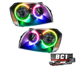 Oracle Lighting Pre-Assembled Halo Headlights (Black Housing) ColorSHIFT w/ BC1 Controller SMD HL Dodge Magnum 2005-2007