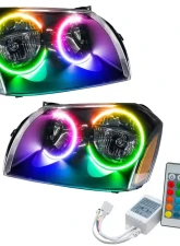 Oracle Lighting Pre-Assembled Halo Headlights (Black Housing) ColorSHIFT w/ Simple Controller SMD HL Dodge Magnum 2005-2007                                     - 7156-504 - Image 5