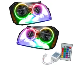 Oracle Lighting Pre-Assembled Halo Headlights (Chrome Housing) ColorSHIFT w/ Simple Controller SMD HL Dodge Magnum 2005-2007