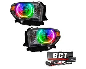 Oracle Lighting Pre-Assembled Headlights LED Halo Kit ColorSHIFT w/ BC1 Controller Toyota Tundra 2014-2017