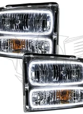 Oracle Lighting Pre-Assembled Halo Headlights (Chrome Housing) White Color SMD HL Ford F-250/350 2005-2007                                     - 7160-001 - Image 5