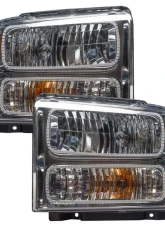 Oracle Lighting Pre-Assembled Halo Headlights (Chrome Housing) ColorSHIFT w/o Controller SMD HL Ford F-250/350 2005-2007                                     - 7160-334 - Image 2