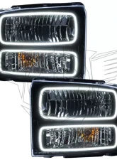 Oracle Lighting Pre-Assembled Halo Headlights (Black Housing) White Color SMD HL Ford F-250 | 350 2005-2007                                     - 7161-001 - Image 5