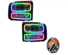 Oracle Lighting Pre-Assembled Halo Headlights (Black Housing) ColorSHIFT w/ RF Controller SMD HL Ford F-250 | 350 2005-2007
