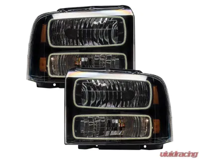 Oracle Lighting Pre-Assembled Halo Headlights (Black Housing) White Color SMD HL Ford F-250 | 350 2005-2007 - 7161-001