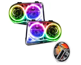 Oracle Lighting Pre-Assembled Halo Headlights (Non-HID) ColorSHIFT w/ RF Controller SMD HL Chrysler 300C V8 2005-2010