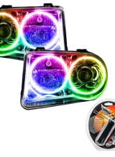 Oracle Lighting Pre-Assembled Halo Headlights (Non-HID) ColorSHIFT w/ RF Controller SMD HL Chrysler 300C V8 2005-2010                                     - 7163-330 - Image 5