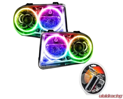 Oracle Lighting Pre-Assembled Halo Headlights (Non-HID) ColorSHIFT w/ RF Controller SMD HL Chrysler 300C V8 2005-2010 - 7163-330
