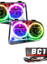 Oracle Lighting Pre-Assembled Halo Headlights (Non-HID) ColorSHIFT w/ BC1 Controller SMD HL Chrysler 300C V8 2005-2010                                     - 7163-335 - Image 5