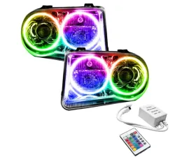 Oracle Lighting Pre-Assembled Halo Headlights (Non-HID) ColorSHIFT w/ Simple Controller SMD HL Chrysler 300C V8 2005-2010