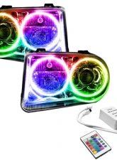 Oracle Lighting Pre-Assembled Halo Headlights (Non-HID) ColorSHIFT w/ Simple Controller SMD HL Chrysler 300C V8 2005-2010                                     - 7163-504 - Image 5