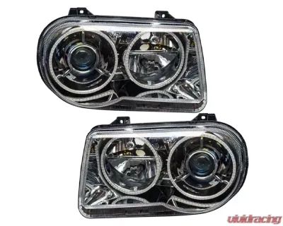 Oracle Lighting Pre-Assembled Halo Headlights (Non-HID) ColorSHIFT w/ 2.0 Controller SMD HL Chrysler 300C V8 2005-2010 - 7163-333