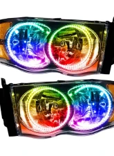 Oracle Lighting Pre-Assembled Halo Headlights ColorSHIFT w/o Controller SMD HL Dodge Ram 2002-2005                                     - 7164-334 - Image 5