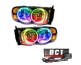 Oracle Lighting Pre-Assembled Halo Headlights ColorSHIFT w/ BC1 Controller SMD HL Dodge Ram 2002-2005
