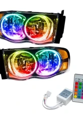 Oracle Lighting Pre-Assembled Halo Headlights ColorSHIFT w/ Simple Controller SMD HL Dodge Ram 2002-2005                                     - 7164-504 - Image 5