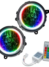 Oracle Lighting Pre-Assembled Halo Headlights ColorSHIFT w/ Simple Controller SMD HL Jeep Patriot 2007-2010                                     - 7168-504 - Image 5